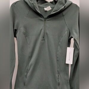 NWT Yogalicious Lux in Deep Forest Half-Zip Hoodie